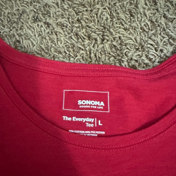 Sonoma Three-Pack Long Sleeve Tops in Black, Red and Blue - Picture 3 of 4